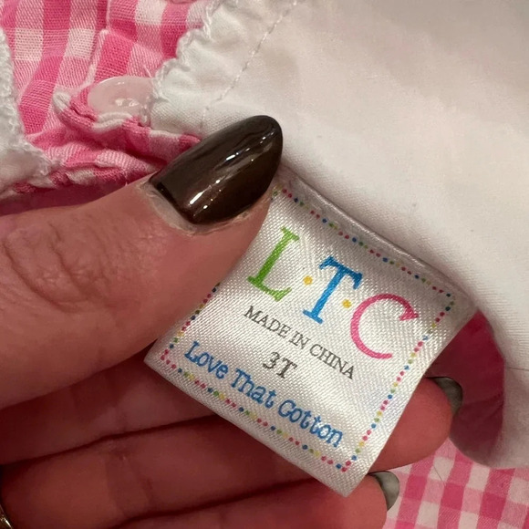 L.T.C. Pink Gingham Collared Dress - Picture 6 of 7